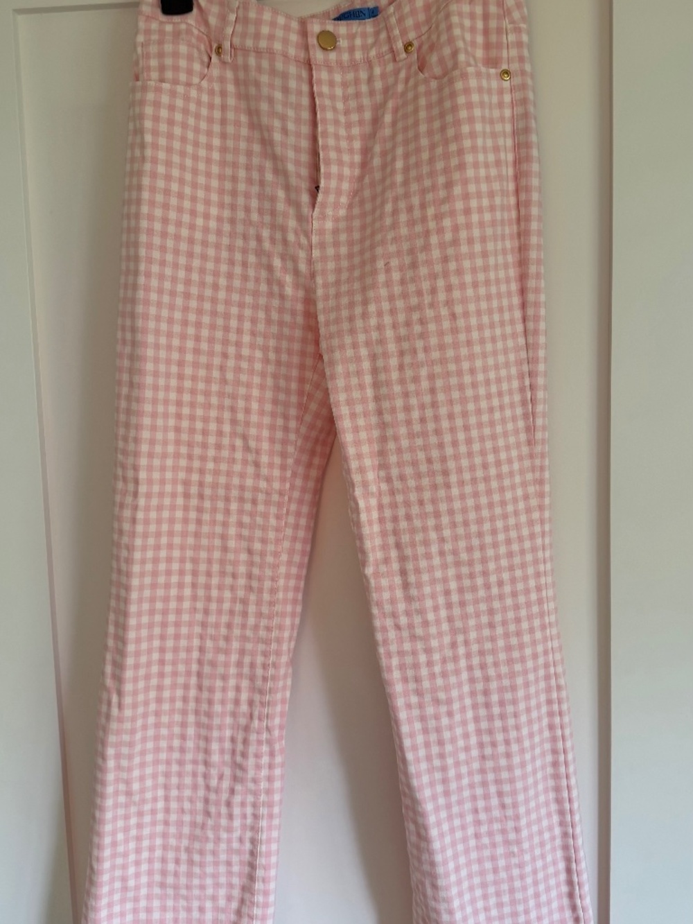J McLaughlin Pink Gingham Jeans